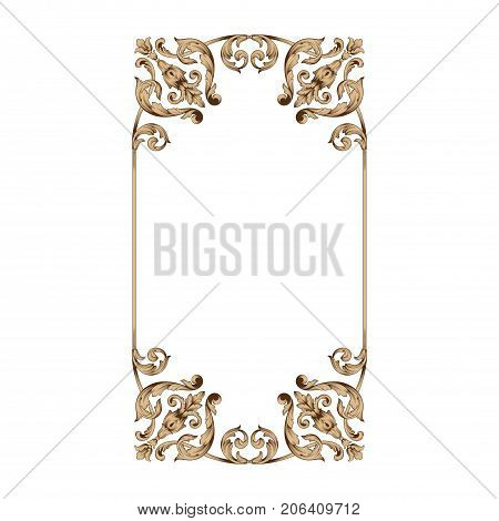 Classical baroque vector of vintage element for design. Decorative design element filigree calligraphy vector. You can use for wedding decoration of greeting card and laser cutting.