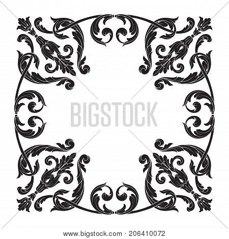 Classical baroque vector of vintage element for design. Decorative design element filigree calligraphy vector. You can use for wedding decoration of greeting card and laser cutting.