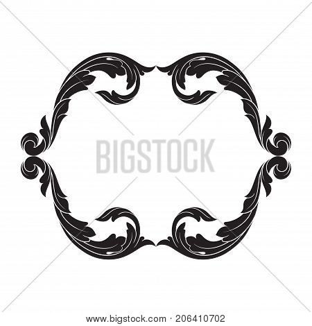 Classical baroque vector of vintage element for design. Decorative design element filigree calligraphy vector. You can use for wedding decoration of greeting card and laser cutting.