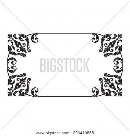 Classical baroque vector of vintage element for design. Decorative design element filigree calligraphy vector. You can use for wedding decoration of greeting card and laser cutting.