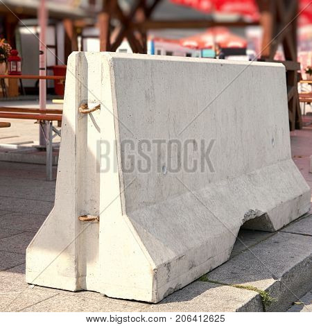 Barriers of  Concrete for counter terrorism at Breitscheidplatz in Berlin