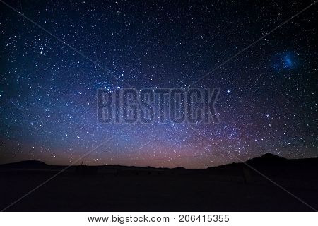 The Majestic Magellanic Clouds, Outstandingly Bright, Captured From The Andea Highlands In Bolivia,