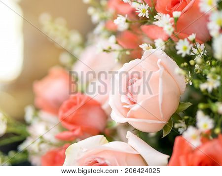 Big beautiful bouquet of red roses flower. Texture roses flower colors. A roses flower gift for a wedding birthday Valentine's Day. Roses flower background. Roses flower texture.