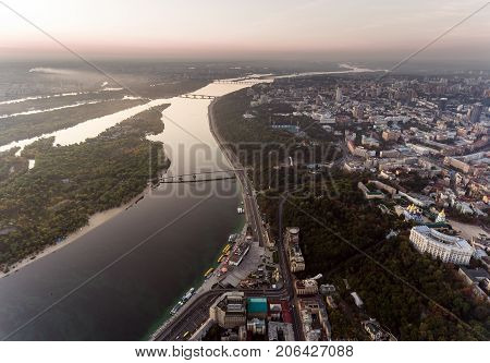 Green and beautiful center of Kiev, Ukraine
