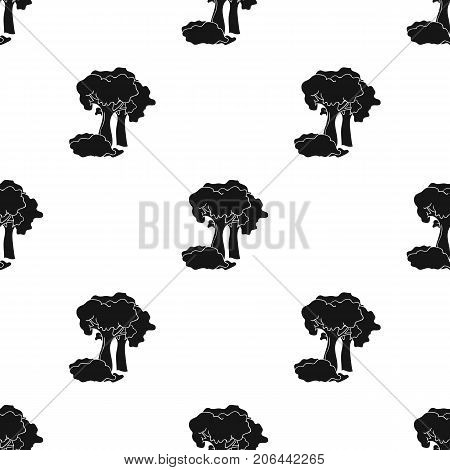 Paintball playing field icon in black design isolated on white background. Paintball symbol stock vector illustration.