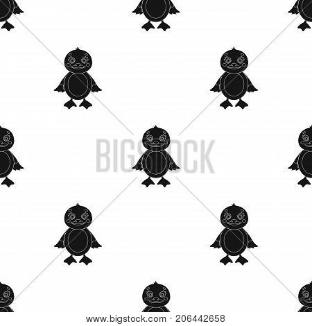 Duckling, single icon in black style.Duckling, vector symbol stock illustration .