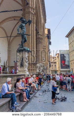 Loggia Dei Lanzi In Florence, Tuscany, Italy