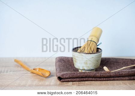 Japanese Tea Caddy And Whisk For Tea Ceremony