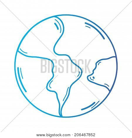 line global earth planet and geography ubication vector illustration
