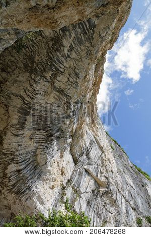 Huge cave entrance in south of france