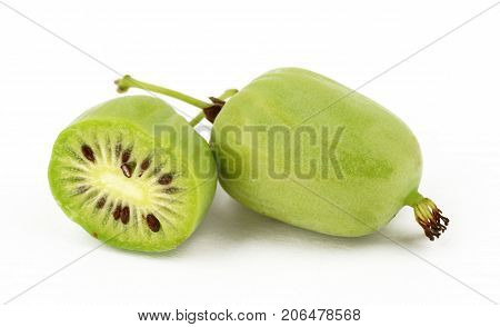 actinidia vitamin berry hardy kiwi food nature deliceosa isolated