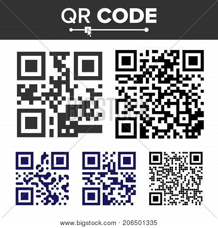 QR Code Vector. Hidden Text Or Url. Scanning Smartphone Technology. Isolated Classic QR Illustration