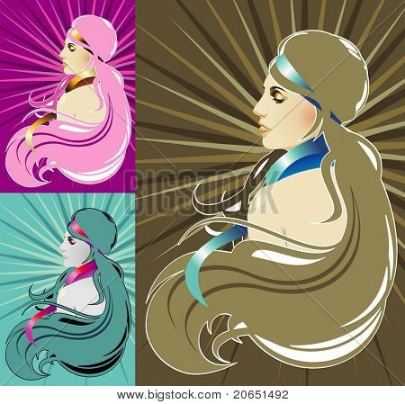 La jeune fille dans une structure