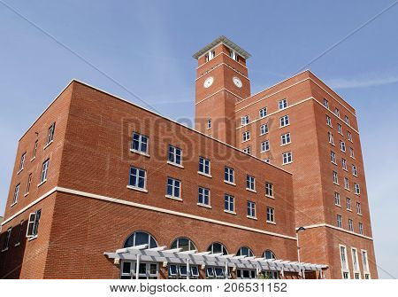Swansea, UK: June 17, 2017: The Swansea Bay Campus is located right on the beach on the eastern approach to Swansea, and is the home to the College of Engineering.