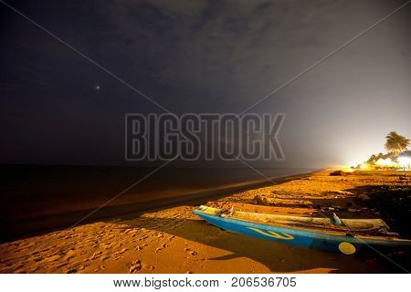 beach at night