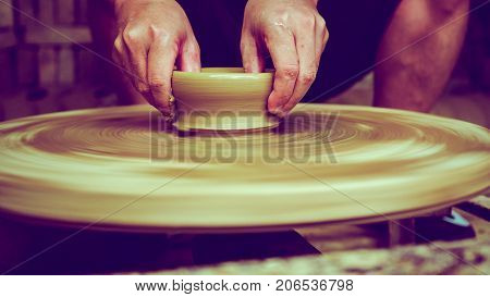 Pottery hand make up potterywares. Pottery is the ceramic material which makes up potterywares
