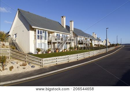 Swansea, UK: March 31, 2016: A large five bedroom individually designed family house. Prices of desirable detached houses in prime locations have escalated enormously in the last decade.