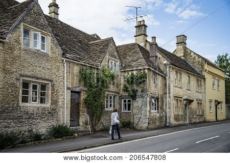 Street in the market town of Corsham England UK which was also used for the filming location of the BBC drama Poldark.