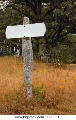 Blank Rural Sign