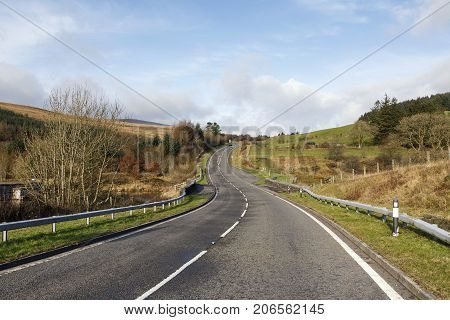 A470 main road heading towards the Brecon Beacons