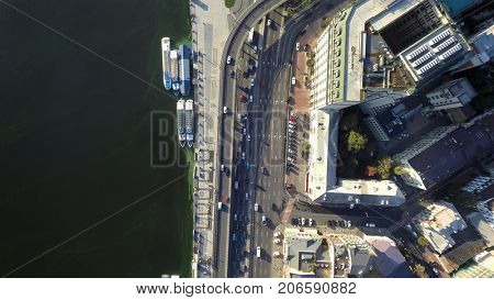 Podol, Kiev, Ukraine, aerial view