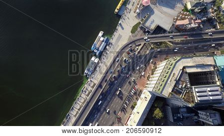 Podol, Kiev, Ukraine, aerial view