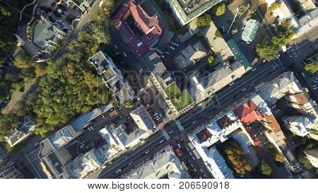 Podol, Kiev, Ukraine, aerial view