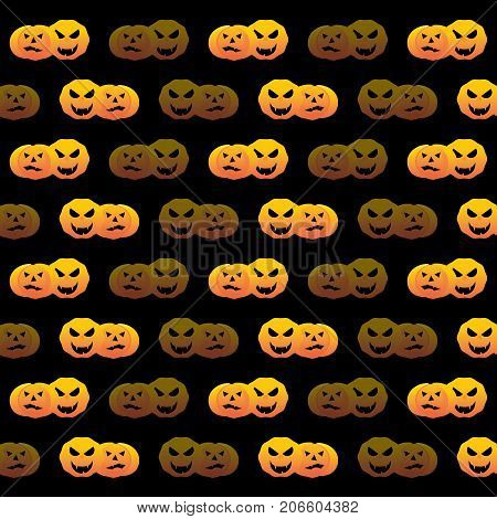 Halloween pumpkin create pattern background stock vector