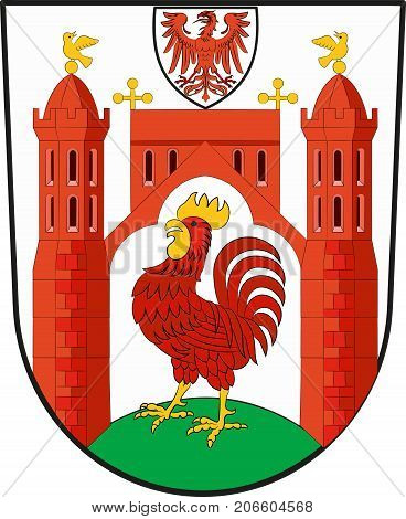 Coat of arms of Frankfurt (Oder) is a town in Brandenburg Germany. Vector illustration
