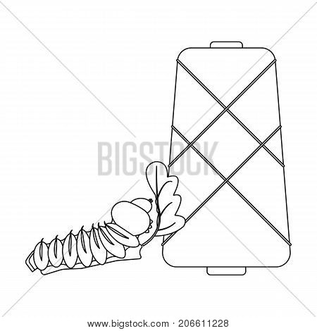 Coil, single icon in outline style.Coil, vector symbol stock illustration .