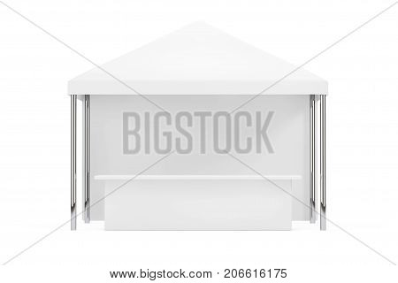 Advertising Promotional Outdoor Mobile Canopy Tent on a white background. 3d Rendering