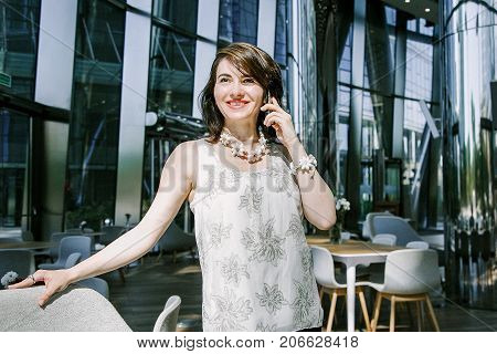 Business Woman And Mobile Phone