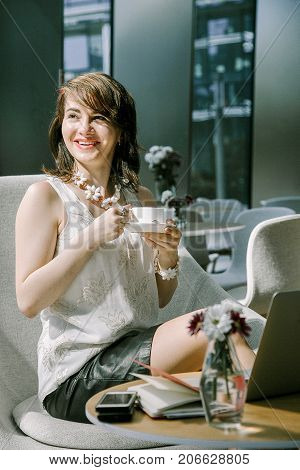 A Business Woman Is Waiting