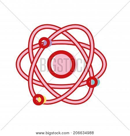 physics orbit atom chemistry education vector illustration