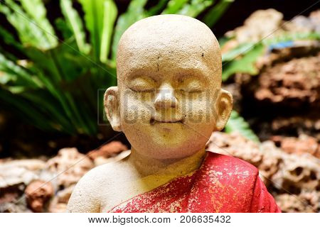 Buddha Statue Chinese Temple Or Wat Borom Raja Kanjanapisek