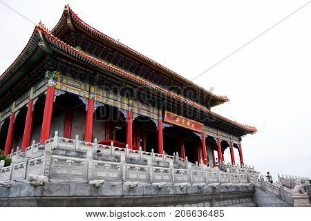 Thai People And Foreigner Travelers Visit And Pray Respect At Chinese Temple