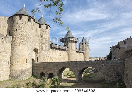 The Pretty Village Of Carcassonne In France