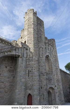 The Pretty Village Of Carcassonne In France