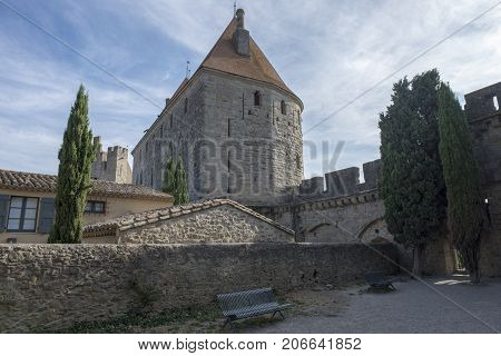 The Pretty Village Of Carcassonne In France