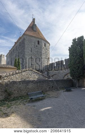 The Pretty Village Of Carcassonne In France
