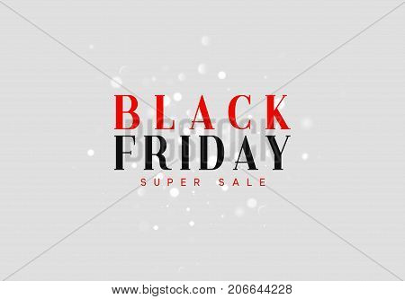 Black Friday sale, banner, poster advert. Card offert promotion design. Background lights bokeh