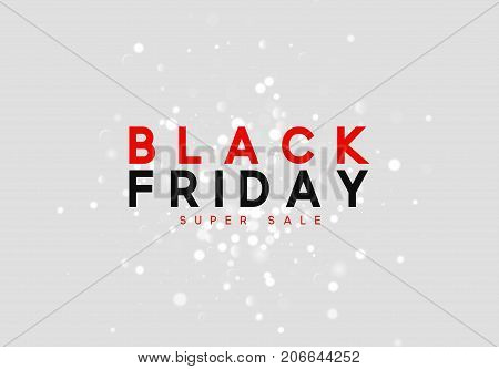 Black Friday sale, banner, poster advert. Card offert promotion design. Background lights bokeh
