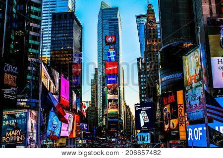 Time Square in New York City, USA 13/02/20213