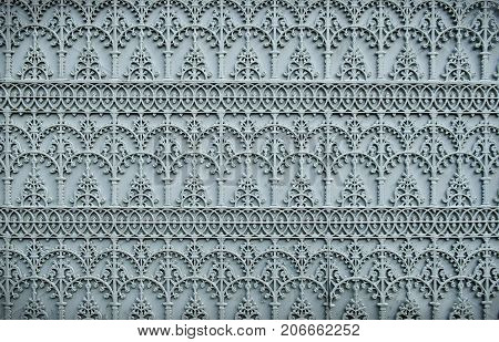 The pattern on wrought iron gates photo