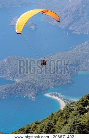 Panoramic bird's-eye view on Turkey, Oludeniz, Mediterranean