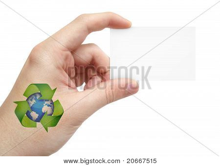 Riciclare carta messaggio di Tatto mano