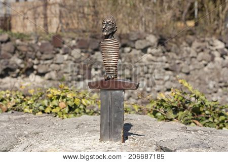Laborec mini sculpture photo: Uzhhorod Ukraine - April 2 2017
