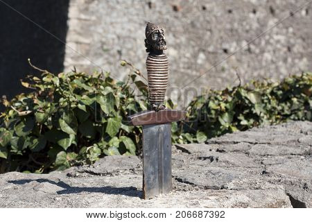 Laborec mini sculpture photo: Uzhhorod Ukraine - April 2 2017