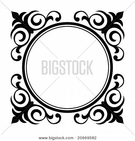 cirkel dekorativa dekorativ ram