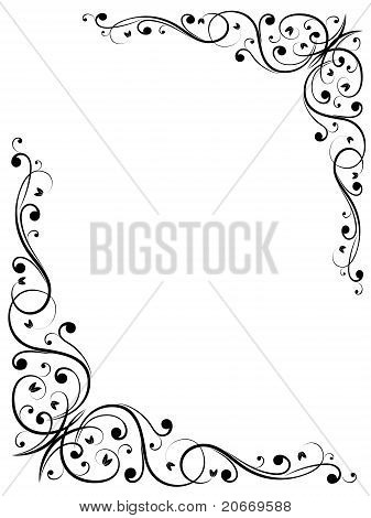 enkel abstrakt blommig ram mönster